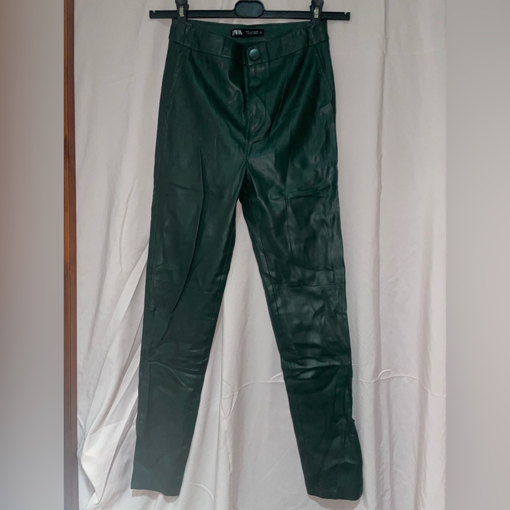 Zara Emerald Leather pants